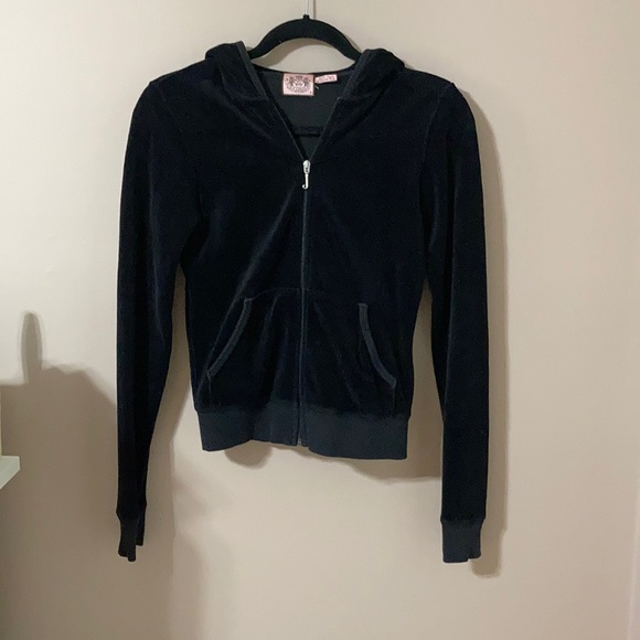 juicy couture black velour tracksuit